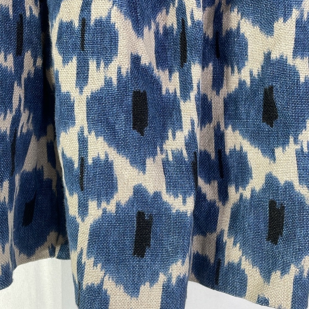 Michael Michael Kors, ikat print sick linen skirt with hidden kangaroo pocket - Picture 3 of 5